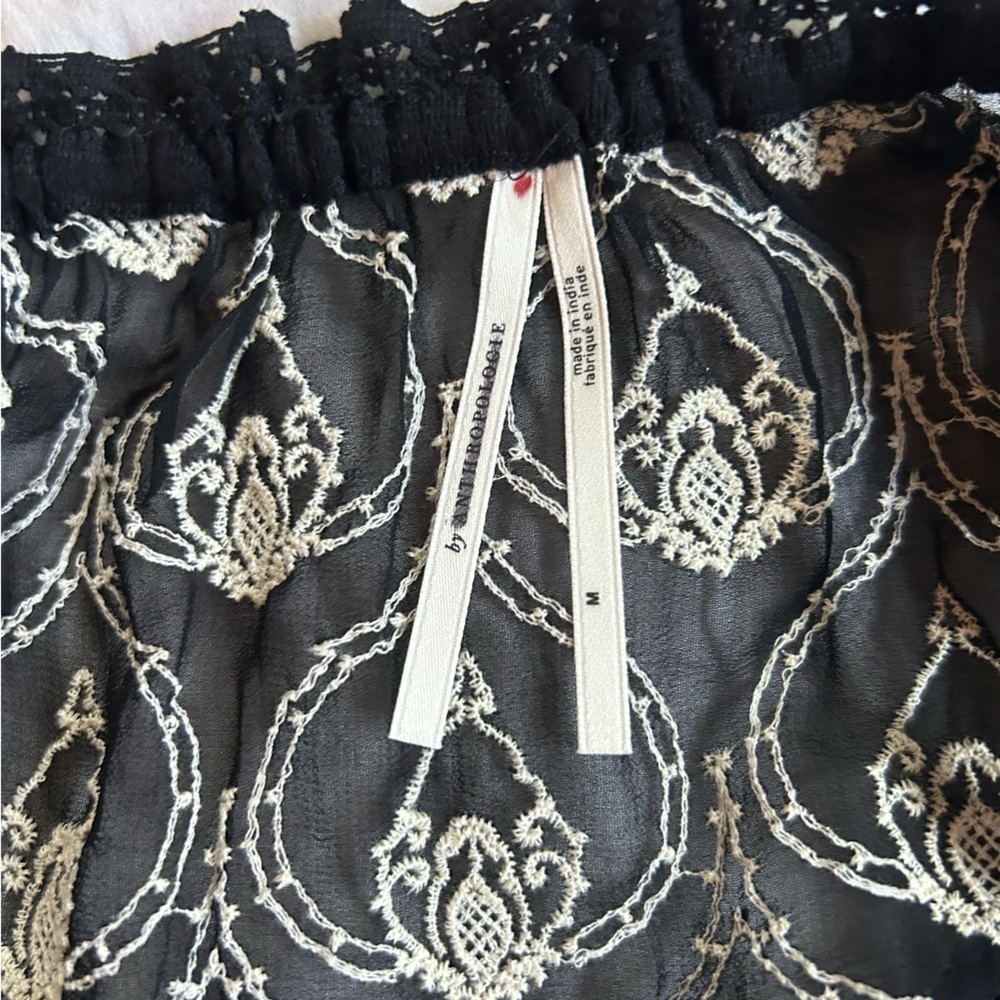 Anthropologie Sheer Embroidered Mini Dress - Picture 9 of 9